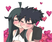 Gif animé amour enlacé